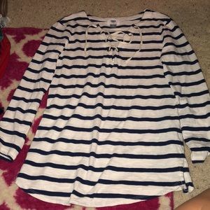 Blue stripes top